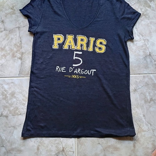 T-shirt Ikks new, size L, blue multicolor