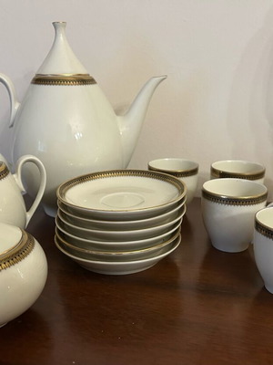 Scherzer Bavaria Germany porcelain tea set unused