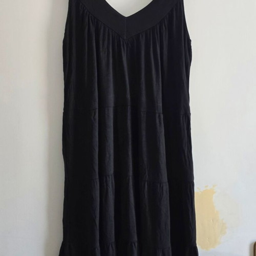 Black airy dress size XL with straps