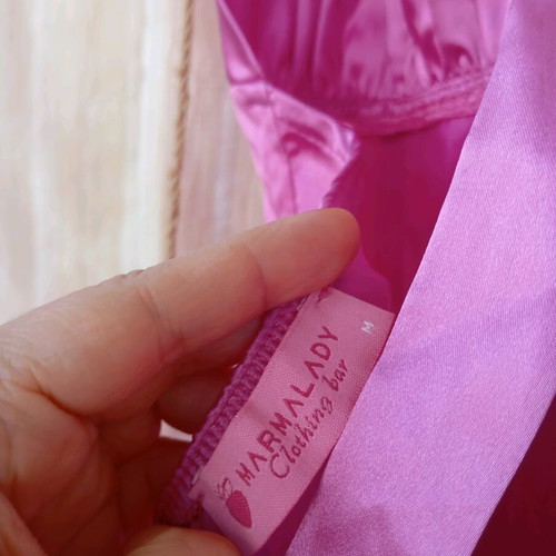 Marmarlady pink satin dress new, size M