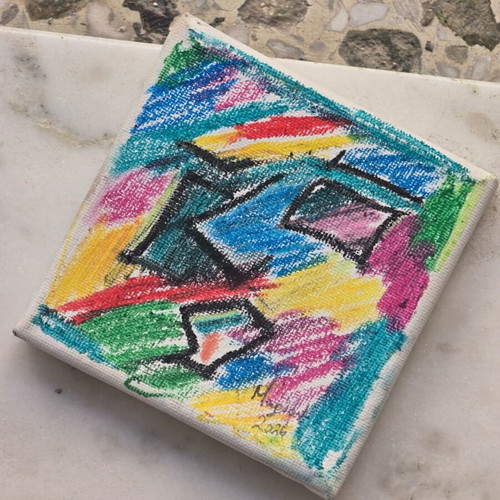 Pick Asos Wax Color On Canvas Abstract by Marion 10x10