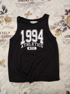 H&M Κοριτσίστικο Μαύρο Τοπ Athletics 1994 με Δέσιμο Μέγεθος 12-14 Ετών