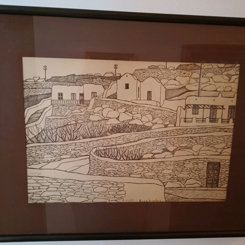 Sikelio̱tis Giorgos woodcut new, 66x52 cm, numbered