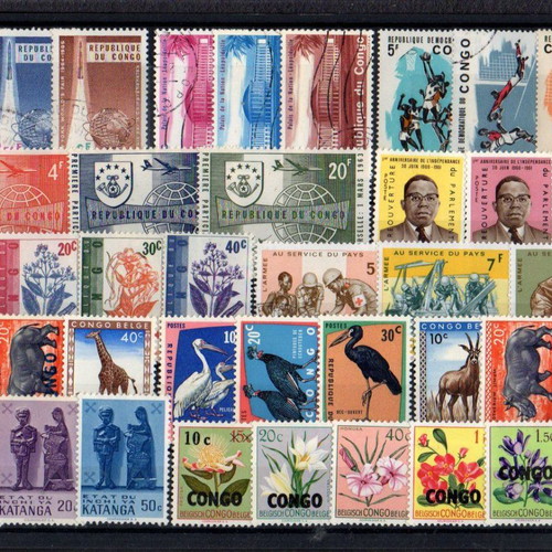 Congo and Katanga stamps sealed and unsealed in excellent condition