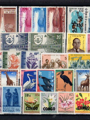 Congo and Katanga stamps sealed and unsealed in excellent condition
