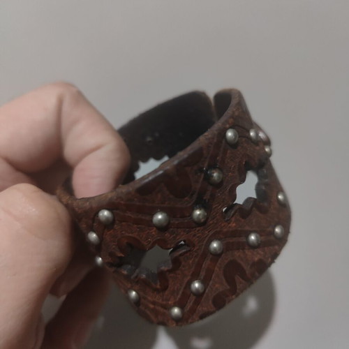 Replay vintage leather boho bracelet cuff like new, brown