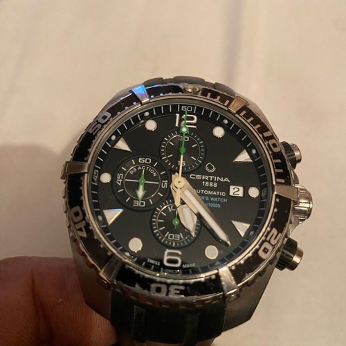 Certina DS Action Diver Chronograph Automatic watch used, black