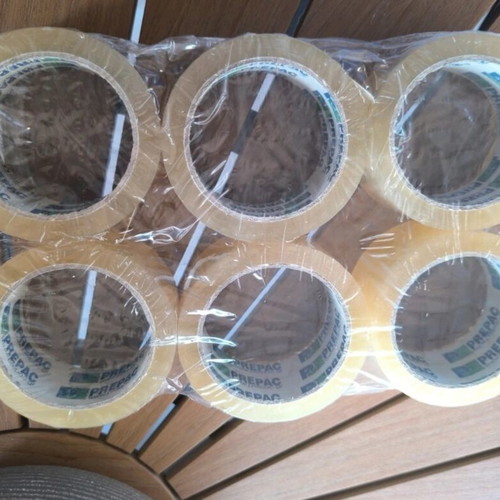 PREPAC transparent packing tape set, 6 rolls