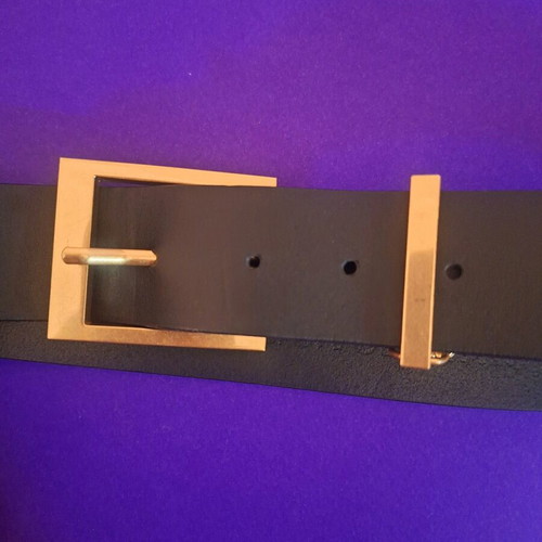 Zadig and Voltaire leather belt new, black with gold chain