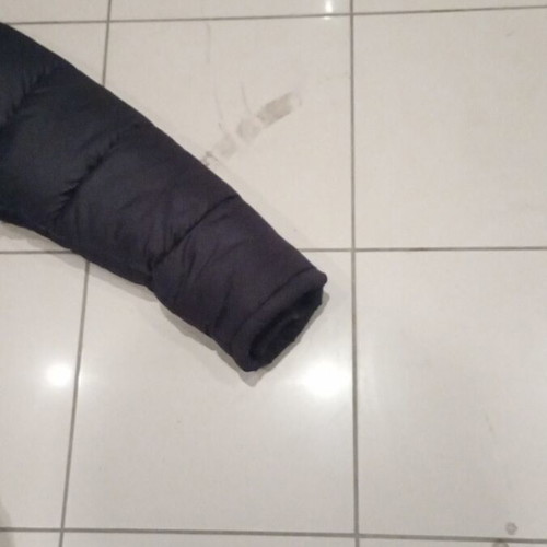 Unisex jacket with fur hood used, black, size XL