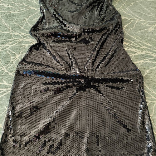 Long sequin skirt dress black one size new