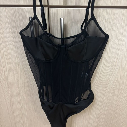 Black corset bodysuit teddy size M like new