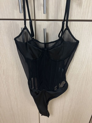 Black corset bodysuit teddy size M like new