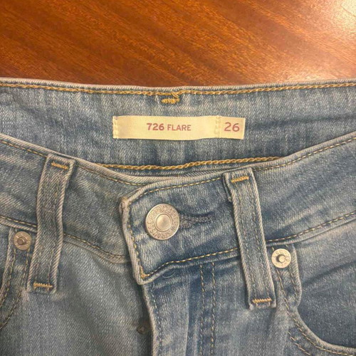 Levi's 726 High Rise Flare Jeans women's like new, blue 26W-30L