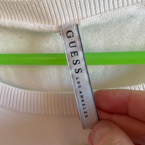 Guess white knitted blouse with long sleeves, like new, XSmall