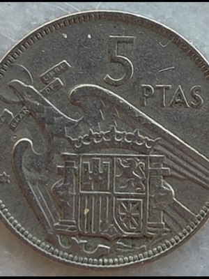 5 Pesetas Spanish coin 1957