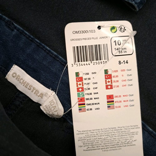 Orchestra Girls' Blue Salopette new with tag, sizes 134-140 cm