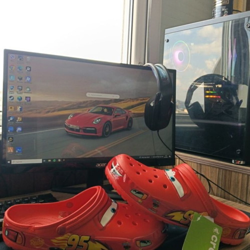 Crocs x Cars Lightning McQueen slippers new, size 46