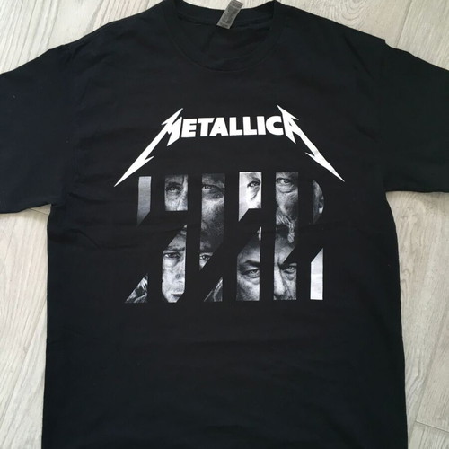 Metallica 2023 M72 North American Tour Concert Dates Band Faces T-shirt L like new, black