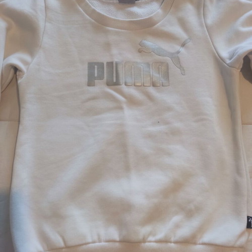 Puma white sweatshirt like new for girls 9-10 years, size 140 cm