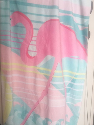 Beach Towel Large Pink Flamingo Like New