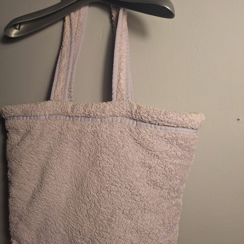 Zara shopper bag shoulder purple like new with interior stain