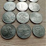  12 νομίσματα Αμερικής
