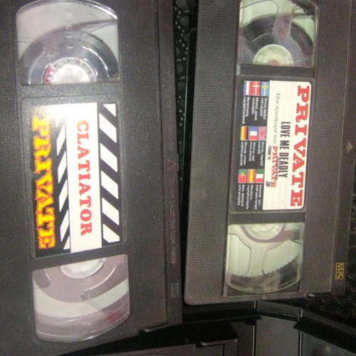 Private collectible VHS tapes used, vintage