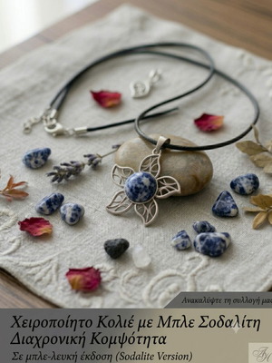 Handmade necklace with blue sodalite pendant