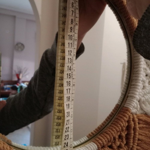 Macrame wall mirror like new handmade