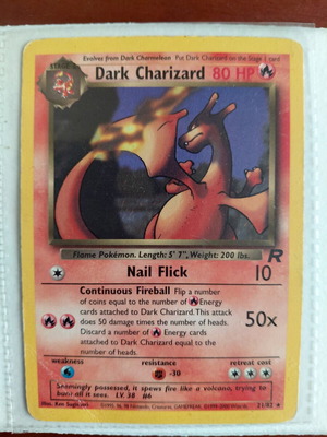 Dark Charizard Team Rocket Edition 2000 card like new