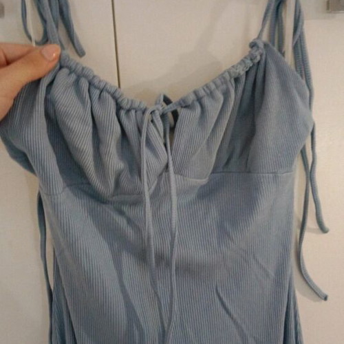 Midi blue dress like new, summer style