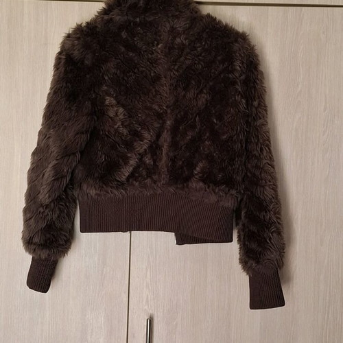Fur jacket medium warm like new brown No.Small