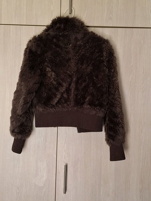 Fur jacket medium warm like new brown No.Small