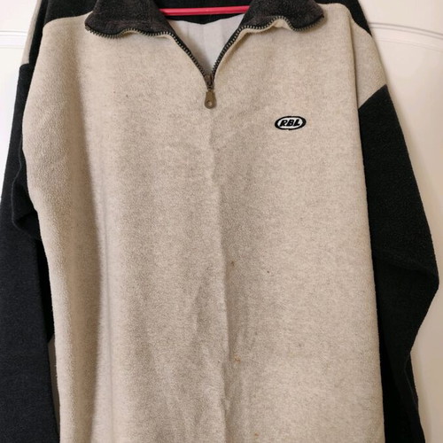 Men's blouse used, size L, black and beige
