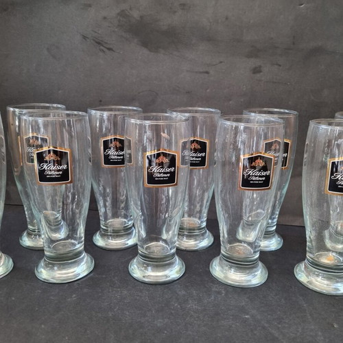 Beer glasses, set of 10, unused