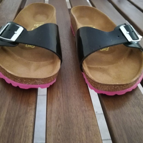 Birkenstock Madrit sandals new, size 39 EU, black patent leather