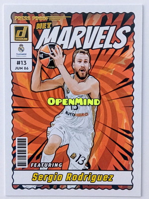 Sergio Rodriguez Net Marvels Gold Press Proof #17 Real Madrid card new