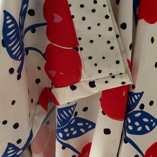Summer kimono Petit Boutik one size like new, white and red