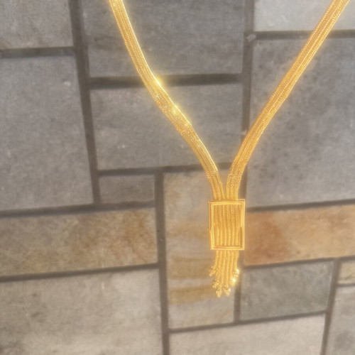 Women's necklace gold color, new, gold plated