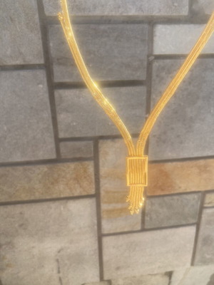 Women's necklace gold color, new, gold plated