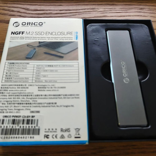 Orico PVM2F-C3 M.2 SATA SSD enclosure