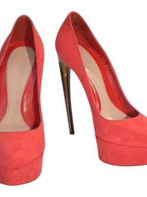Alexander McQueen coral suede platform pumps EU 37 used