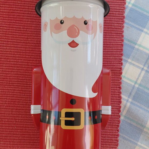 Metal Santa Claus Cookie Tin like new