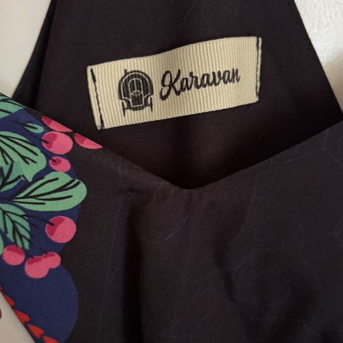 Karavan dress with belt, like new, black and colorful