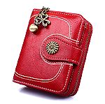  γυναικείο κοντό πορτοφόλι με φερμουαρ και θηκες πολυλειτουργικο γυναικειο πορτοφολι