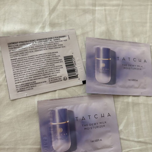 Tatcha set 3 samples The Dewy Milk Moisturizer new