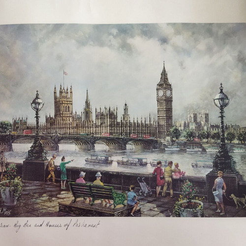 Set of 6 Engravings for Framing used