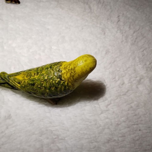 Green Budgie Schleich 14408 vintage 7 cm used