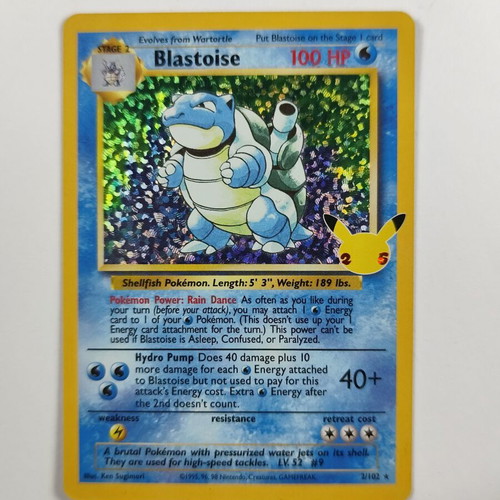 Blastoise Pokémon TCG Card Reverse Holo Rare Near Mint